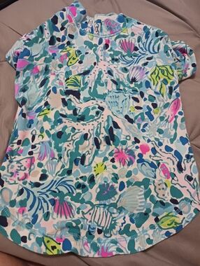 5 For $25 Lilly Pulitzer " Dive Bar" pattern Dog Pj Top/ T- Shirt  Size XXS/ XS
